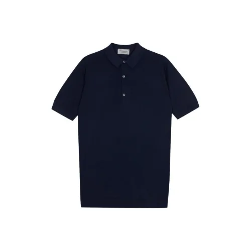 JOHN SMEDLEY Blue Men's Polo