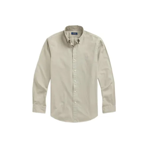 Polo Ralph Lauren SS22 Рубашка Мужская Серого цвета