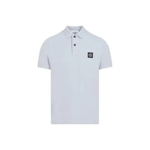 STONE ISLAND Небесно-голубая мужская поло
