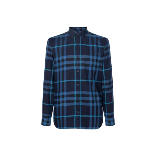 Burberry Мужские Синие Рубашки