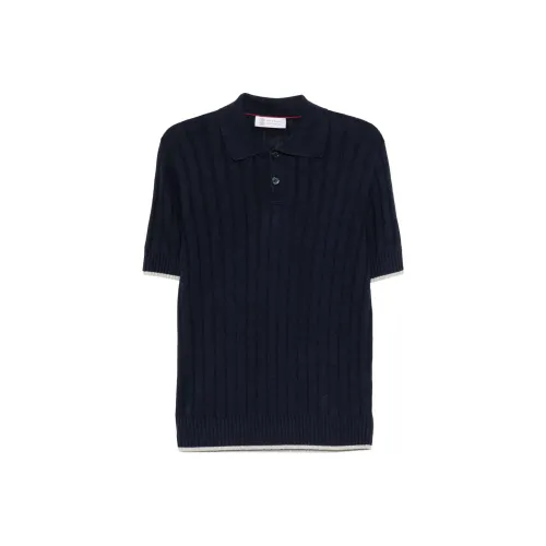 BRUNELLO CUCINELLI Blue Men's Polo