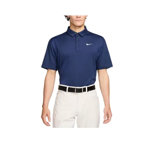 Мужское поло Nike Dri-Fit Swoosh темно-синего цвета