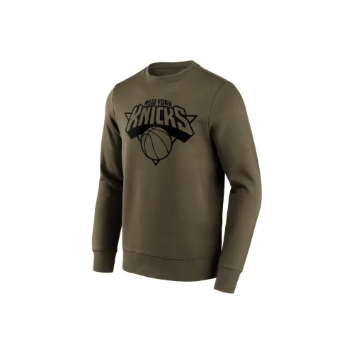 NBA New York Knicks Мода Preferred Логотип CREW SWEATSHIRT Мужской Оливково-зеленый
