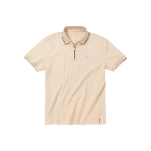 Mr.Bu Поло Мужское Элегантное Абрикос Бежевый