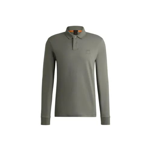 Hugo Boss FW24 Поло Мужское Серый Зеленый