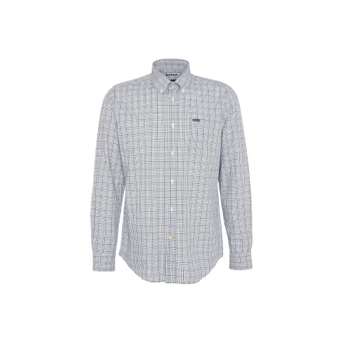 BARBOUR Мужские рубашки синего цвета