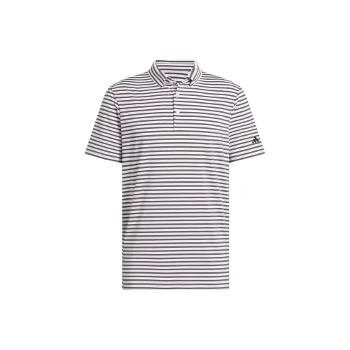 Adidas Ultimate365 Stripe HIRT Поло Мужское Белый Темно-Серый
