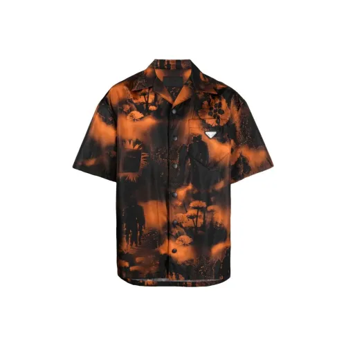 PRADA FW22 Рубашка Мужская Многоцветная