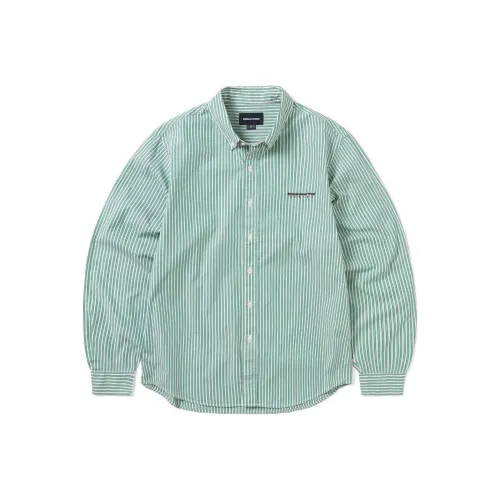 Thisisneverthat SS24 DSN Полосатая рубашка зеленая унисекс зеленая