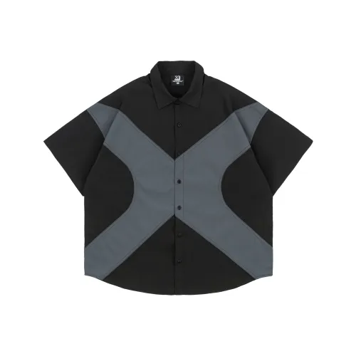 XINYINSU x P D Рубашка Унисекс Черная