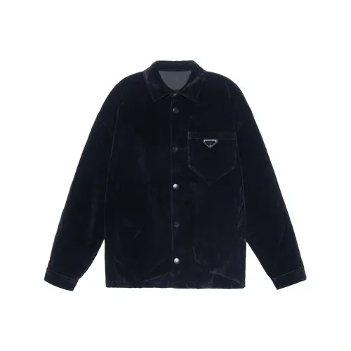 PRADA Мужские Черные Рубашки