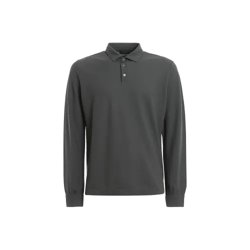 Zanone Polo Мужской Темно-Серый
