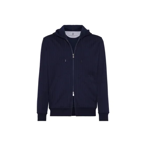 BRUNELLO CUCINELLI Толстовка Мужская Морской Синий