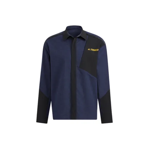 Adidas Темно-синие Мужские Рубашки