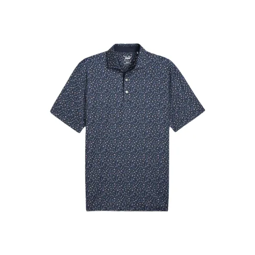 PUMA MATTR SOTO Поло Мужское Темно-синий Светло-розовый