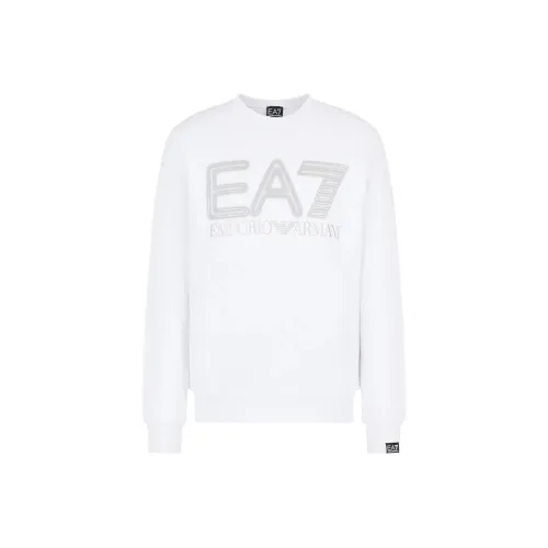 EMPORIO ARMANI EA7 SS24 Толстовка Мужской Белый