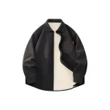 [Флисовая подкладка и утолщенный (Рекомендуется для температур ниже 10℃)] Темно-серый (однотонный)