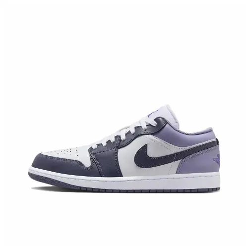 Jordan Air Jordan 1 Баскетбольные кроссовки Фиолетовый Белый Унисекс