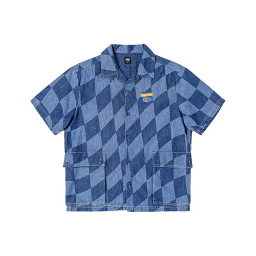 Lee совместный бренд Xline Синий Мужская Рубашка