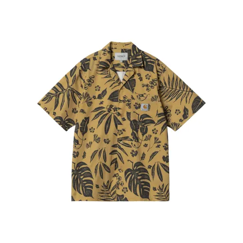Carhartt WIP SS24 S S WOODBLOCK Рубашка Мужская Желтая