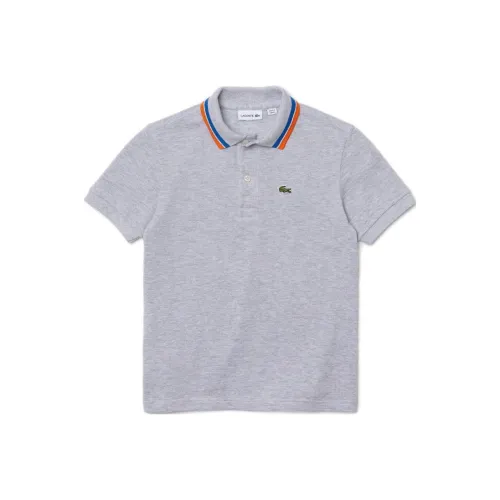 Мужская поло серого цвета с коллаборацией LACOSTE