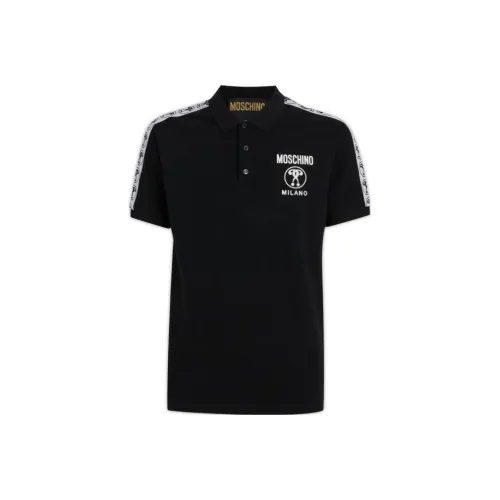 MOSCHINO Мужская поло рубашка черного цвета