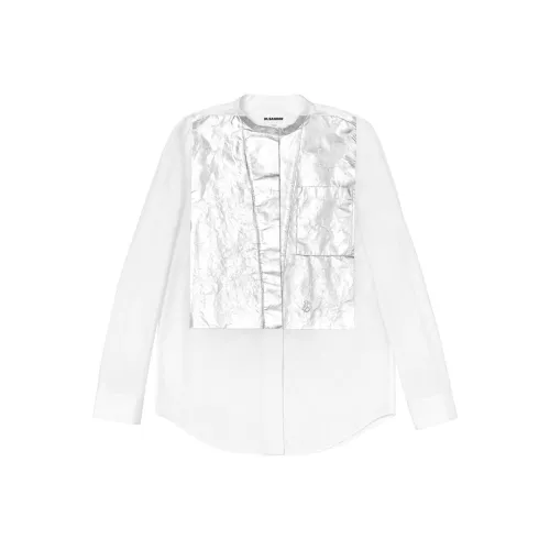 JIL SANDER Silver Seat Opening Limited Белая Унисекс Рубашка