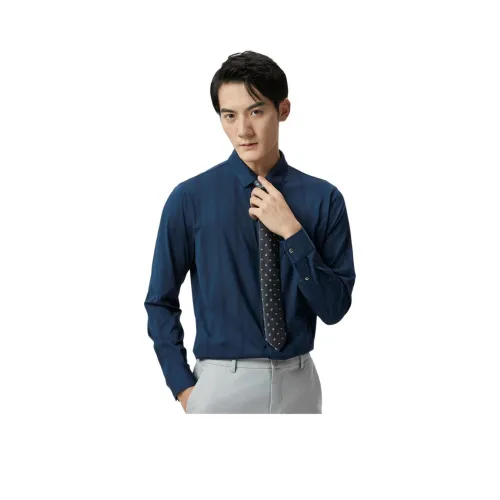 K BOXING Рубашка Мужская Темно-синяя Зеленая