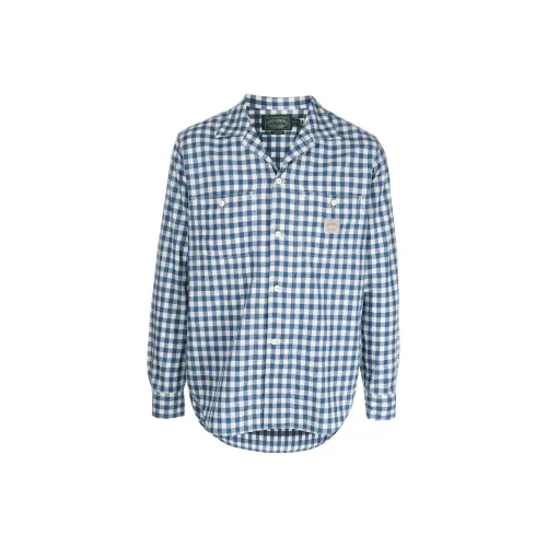 Polo Ralph Lauren Рубашка Мужская Белая Синяя