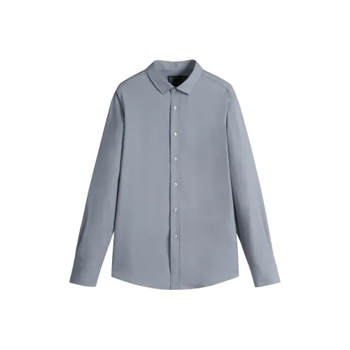 23R+ Серебристо-серый Мужские Рубашки