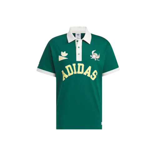 Adidas Originals Поло Унисекс Зеленый