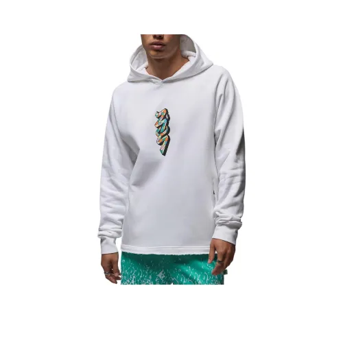 Jordan ZION FW24 Fleece Pullover Hoodie Men's White