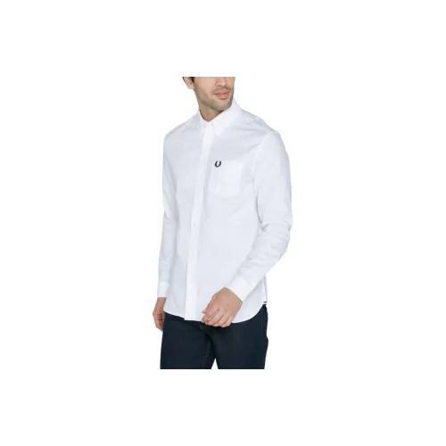 FRED PERRY Белые Мужские Рубашки