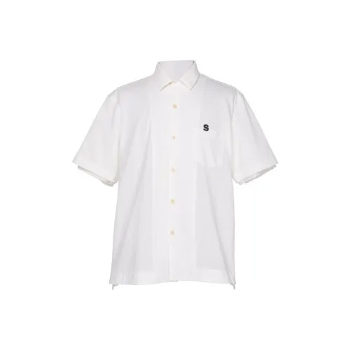 Sacai совместная линия Белые Мужские Рубашки