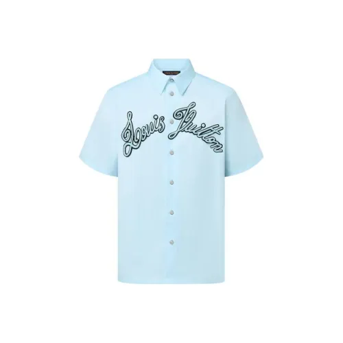 LOUIS VUITTON SS24 Рубашка Мужская Синяя