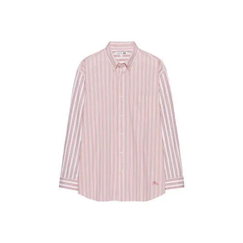 UNIQLO JW Anderson Co Branded Series Персиково-розовый Мужские Рубашки