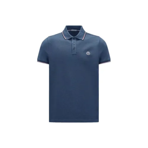 MONCLER Туманно-голубой Мужская Поло