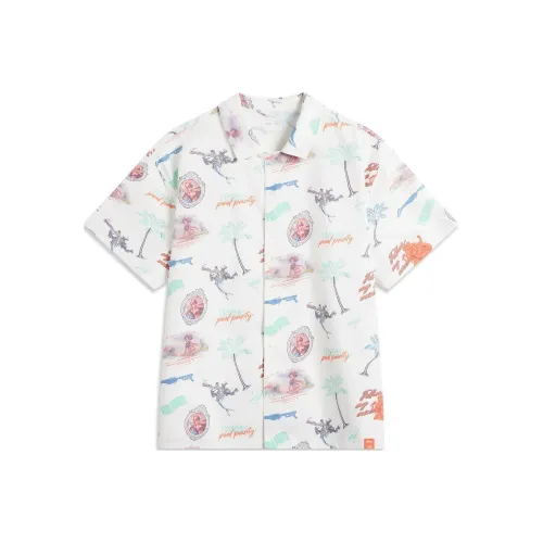 Подкладка x LEAGUE OF LEGENDS Sports Life Collection Рубашка Мужская Сливочный Кокосовая пальма С принтом по всей поверхности