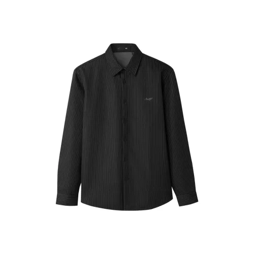 HLA Черные полосы 4B Мужские рубашки