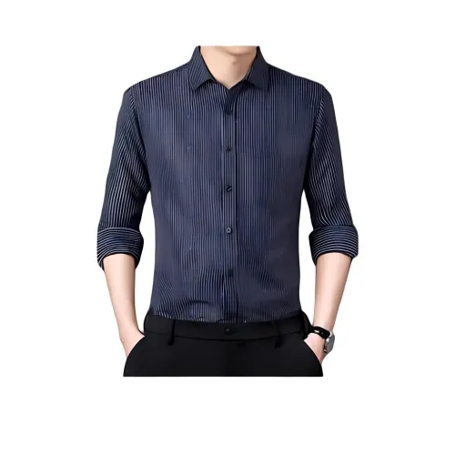 H YXIANG Рубашка Унисекс Темно-синий