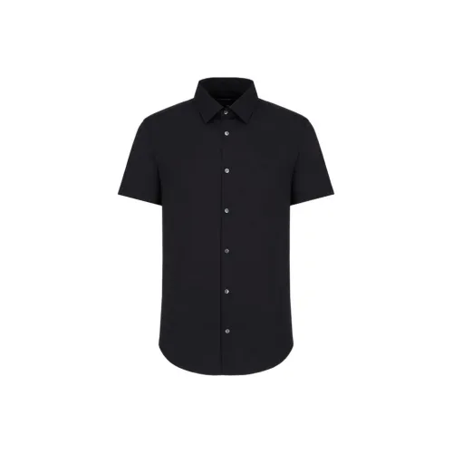 EMPORIO ARMANI SS24 Рубашка Мужская Темно-синяя