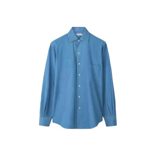 Loro Piana Рубашка Мужская Темно-синяя