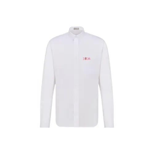 DIOR New Season Collection DIOR FW22 Qixi Festival Collection JARDIN Collection FW22 Рубашка Мужская Белая