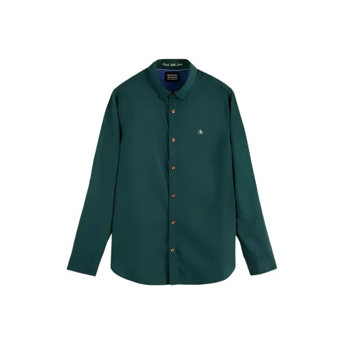 Scotch&Soda Зеленые Мужские Рубашки