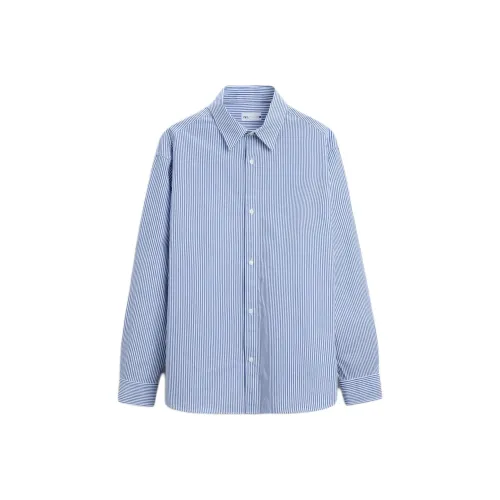 ZARA Синие/Белые Мужские Рубашки