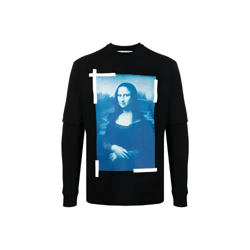 Off Белый Черный Мужские T-рубашки