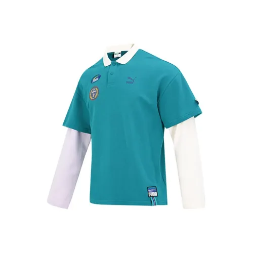 PUMA Павлиний Зеленый Мужская Рубашка Поло