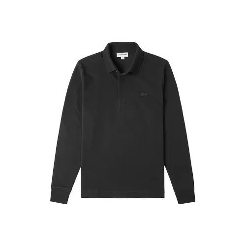 LACOSTE Collaboration Мужская Поло Рубашка Черного Цвета