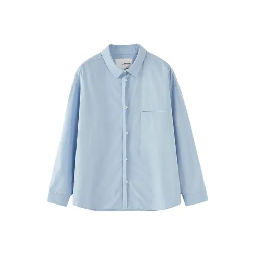 YOSHIYOYI Небесно-голубой Мужские Рубашки