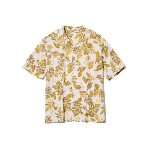 UNIQLO Сливочный Мужская Рубашка